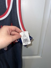 NWT MLB Washington Nationals Womens Scoop Neck Red White Navy Blue Tank Top XS