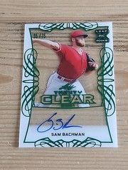 2021 Leaf Trinity – Clear Autographs Sam Bachman #CA-SB3 Green /75 (AU, RC)