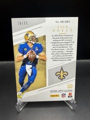 2018 Panini Donruss Elite Drew Brees Spellbound « S » Purple /75 #SB-DB5