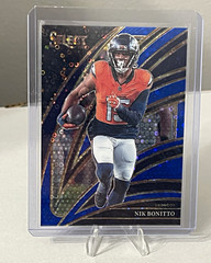 2025 Select H2 Nik Bonitto #212 Blue Disco Club Level Prizm /25 Broncos SSP