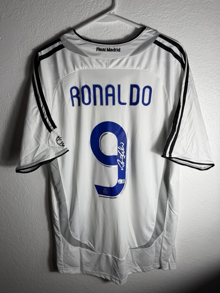 Ronaldo Nazario Signed Real Madrid Adidas Jersey BAS Beckett Witness Auto R9