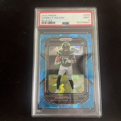 2022 Panini Prizm – Rookies Garrett Wilson #309 Blue Ice Prizm /99 (RC)