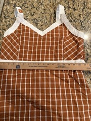 Columbia NCAA Texas Longhorns women&rsquo;s gameday grid plaid dress large new w tags