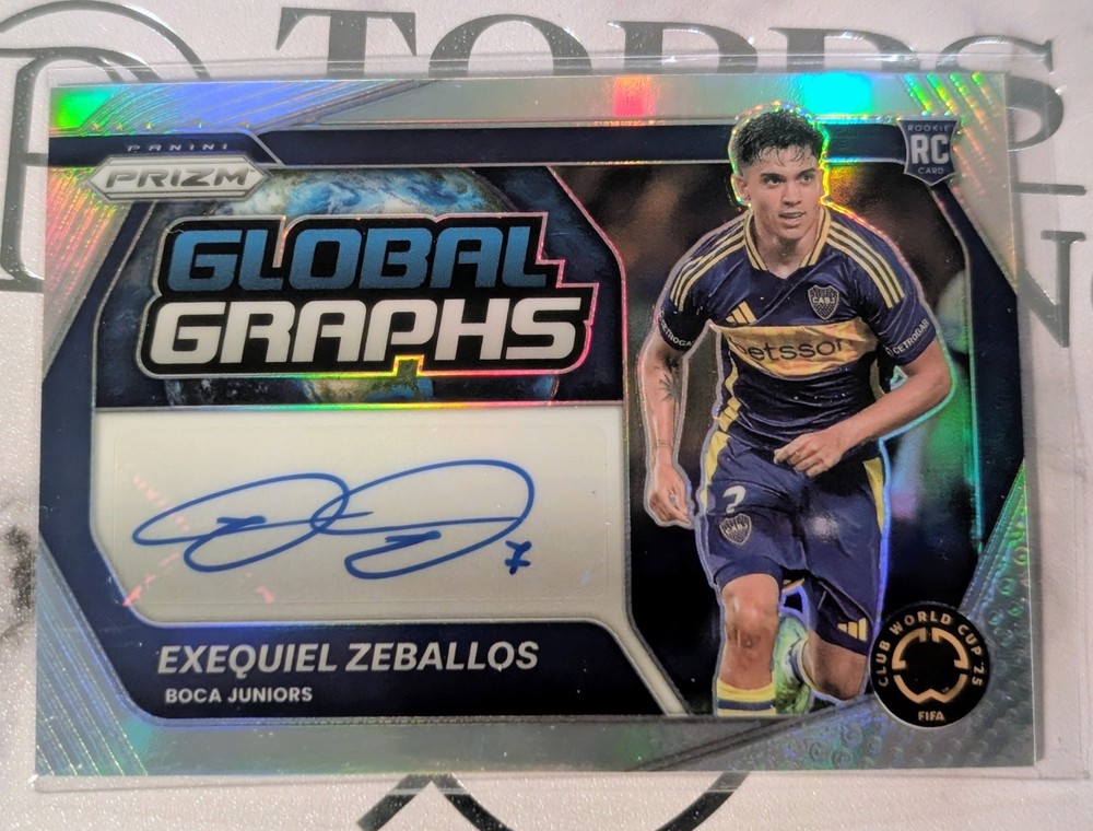 2025 Prizm Club World Cup Exequiel Zeballos 🇦🇷 RC Global Icons Silver Auto /99
