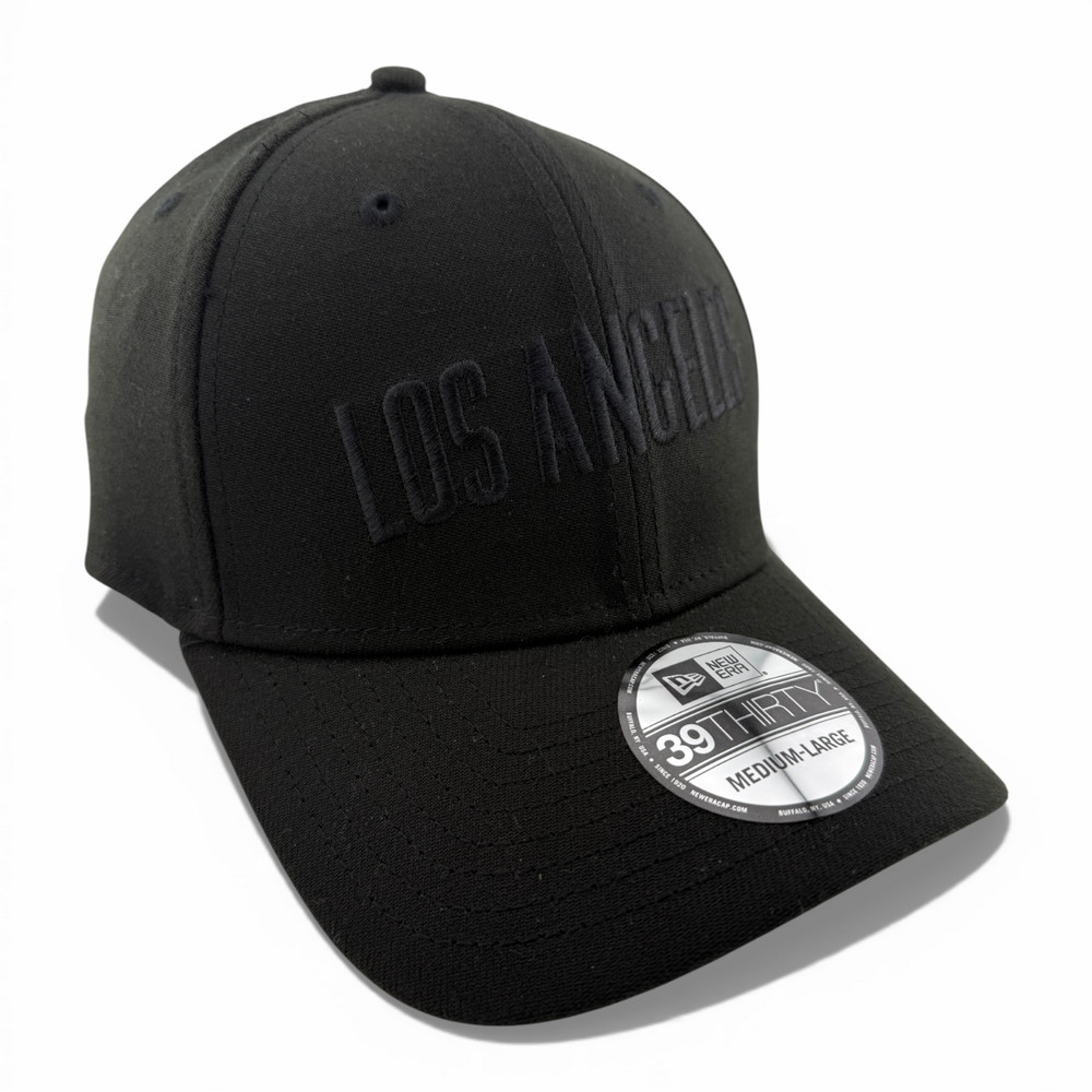 New Era Los Angeles Dodgers MLB All Blackout City Connect 39Thirty Flex Fit Hat
