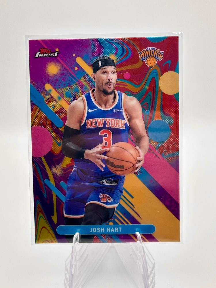 Josh Hart 2025-2026 Topps Finest Oil Spill Refractor Knicks