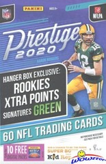 2020 Panini Prestige Football EXCLUSIVE Factory Sealed HANGER Box-60 Cards!