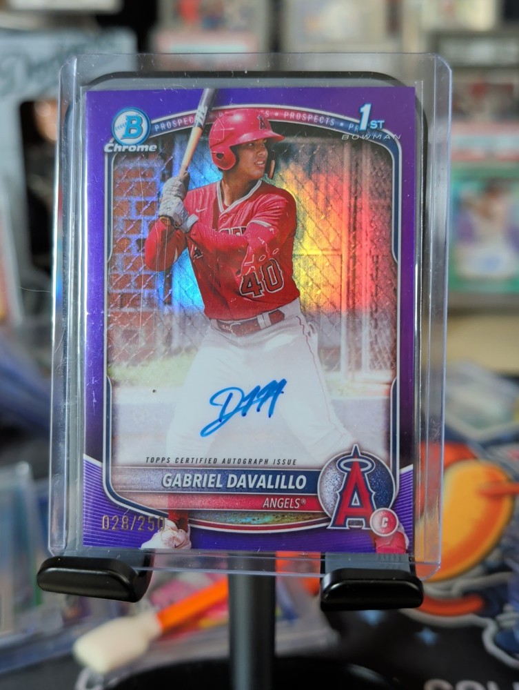 2025 Bowman Chrome – Prospect Autographs Gabriel Davalillo True Purple /250