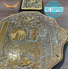 BIG GOLD World Heavyweight Championship Replica Tittle Belt Adult 6MM DieCasting