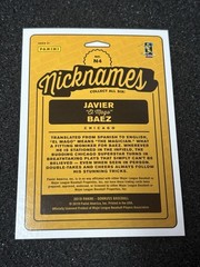 JAVIER BAEZ “EL MAGO” 2019 DONRUSS NICKNAMES PINK FIREWORKS N4