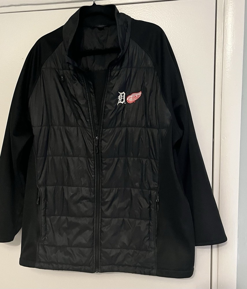 Detroit Tigers Red Wing Jacket Mens 3XL Port Authority Black Embroidered MLB NHL