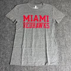 Miami Redhawks Light Gray Men&rsquo;s Adult TShirt Short Sleeve