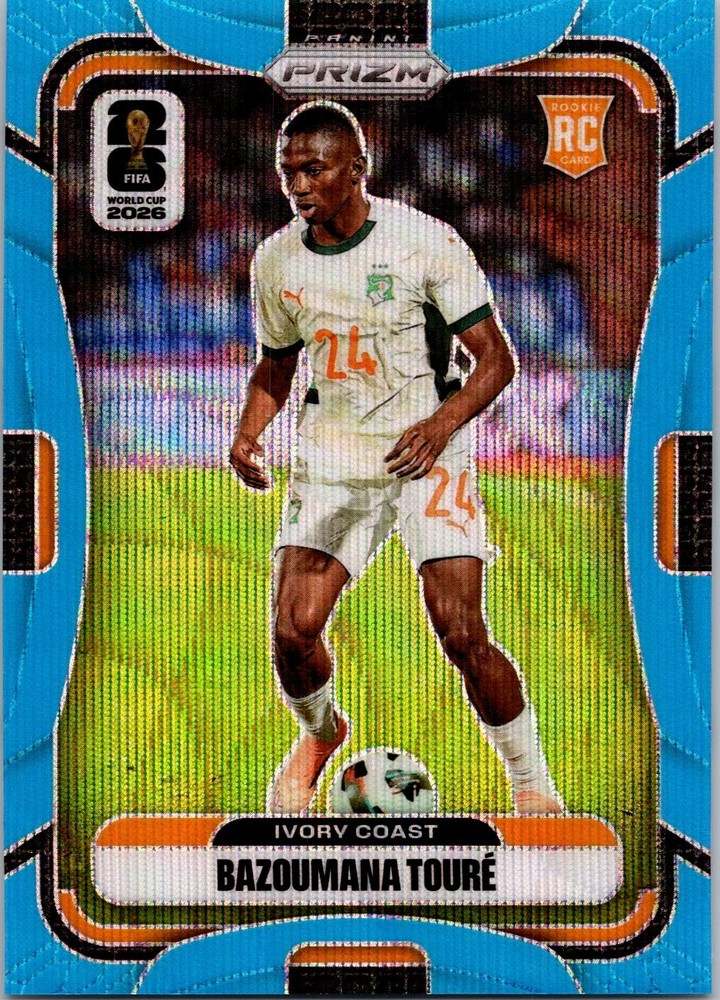2026 Prizm FIFA World Cup Bazoumana Toure Fluorescent Blue Wave Prizms /225
