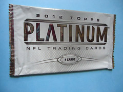 2012 Topps Platinum Football empty card wrapper – NFL – 4 cards