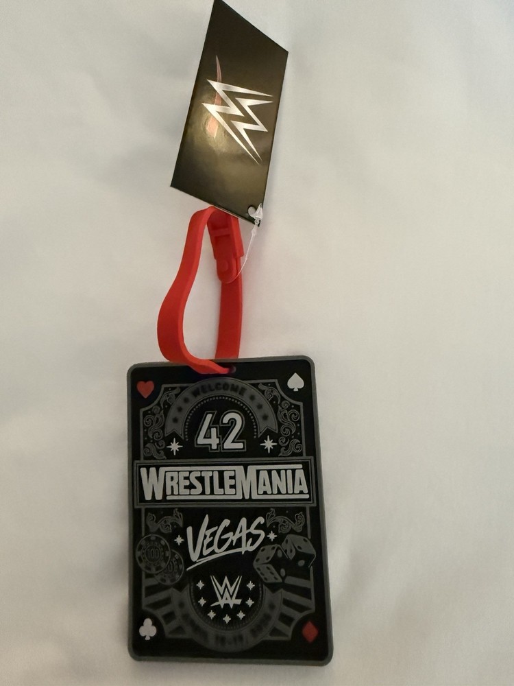 2026 WWE WRESTLEMANIA 42 LUGGAGE TAG LAS VEGAS SUPERSTORE
