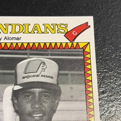 Sandy Alomar Jr 1984 Spokane Indians SGA Minor League Rookie Card RC 1st Card
