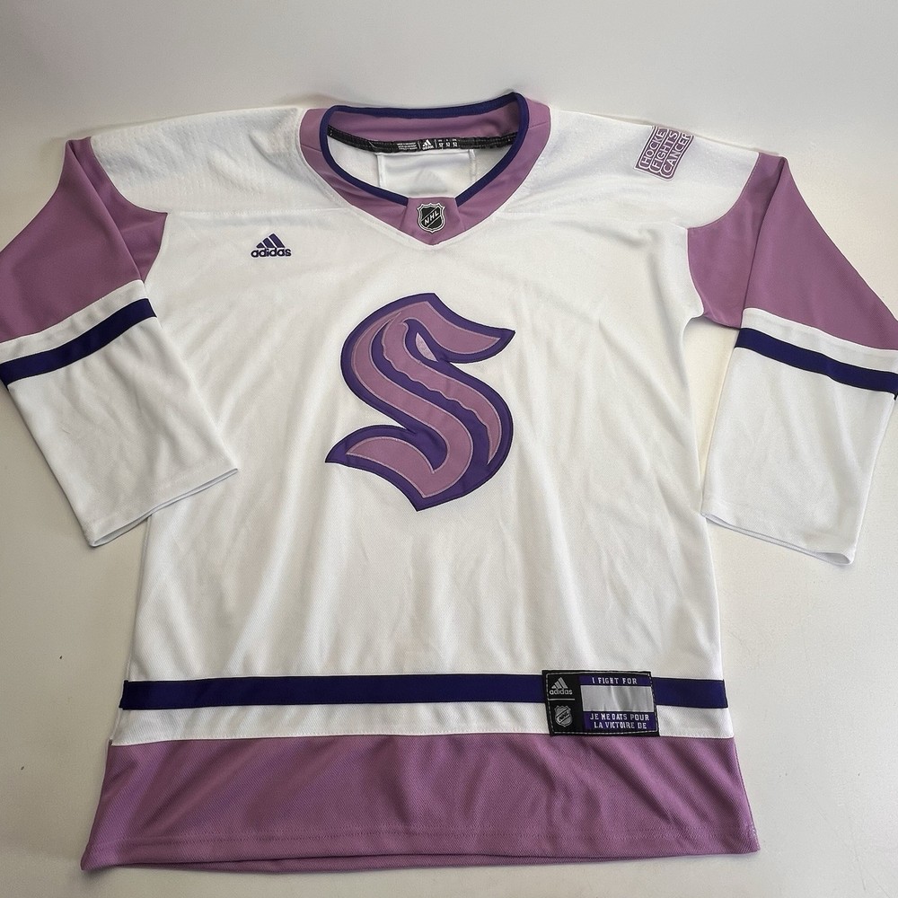 Seattle Kraken Hockey Fights Cancer Jersey Adidas Authentic Men’s Size 52 Unworn