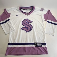 Seattle Kraken Hockey Fights Cancer Jersey Adidas Authentic Men’s Size 52 Unworn