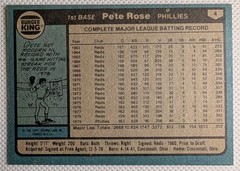 1980 Topps Burger King PETE ROSE #4 Philadelphia Phillies