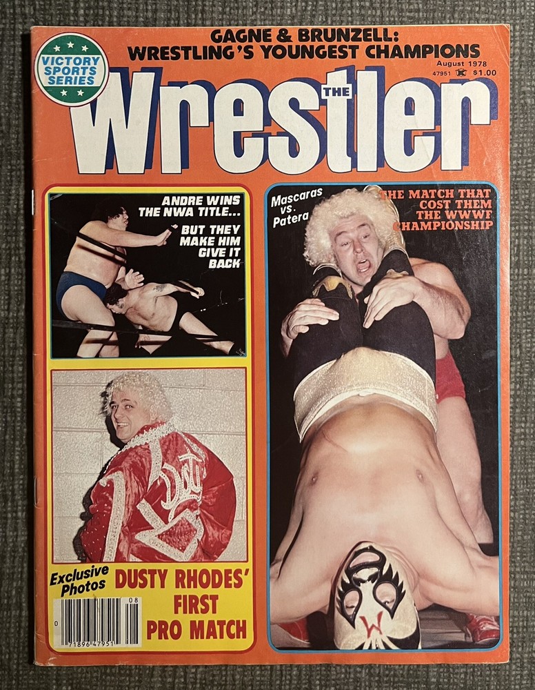 The Wrestler Magazine August 1978 Andre The Giant Ric Flair Dusty Rhodes nwa wwf