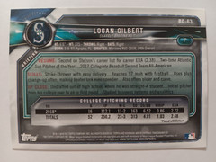 2018 Bowman Draft 1st Logan Gilbert #BD-63