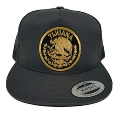 TIJUANA MEXICO HAT MESH TRUCKER DARK GREY SNAP BACK ADJUSTABLE NEW