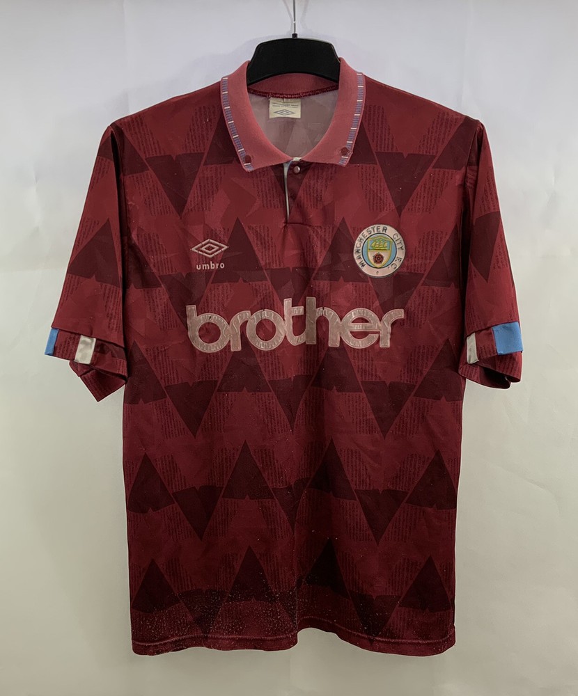 Manchester City Away Football Shirt 1990/92 Adults Large Umbro F653