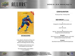 2022/23 UPPER DECK ALLURE HOCKEY HOBBY BOX