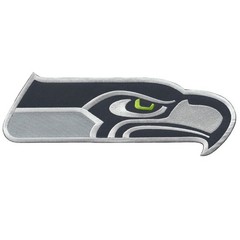 Seattle Seahawks Football Logo Large Size 12.5 in x 4.3 in Sew Iron on Patches