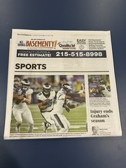 SAQUON BARKLEY 2024 Newspaper Lot PHILADELPHIA EAGLES 255! Record Breaking Rams