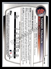 2025 Bowman Draft Sapphire Edition #BDC-90 Tanner Franklin Yellow /75
