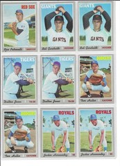 1970 TOPPS BASEBALL CARD HIGH NUMBER SINGLES (634-720)