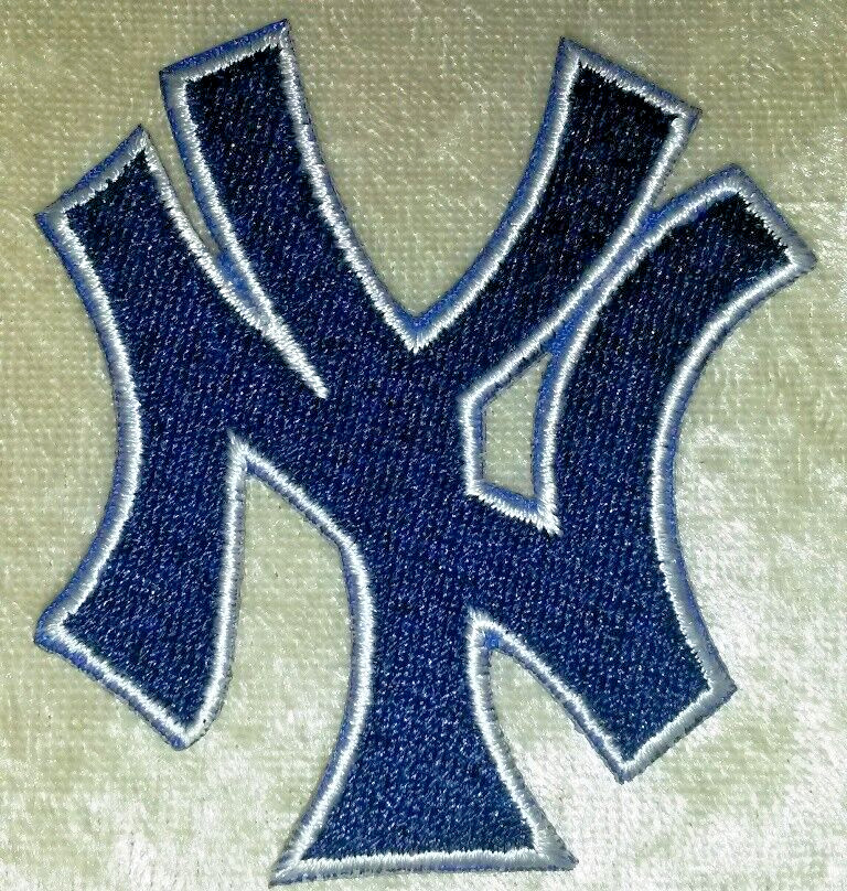 New York Yankees Blue NY Iron /Sew On Embroidered Patch~FREE Tracking!