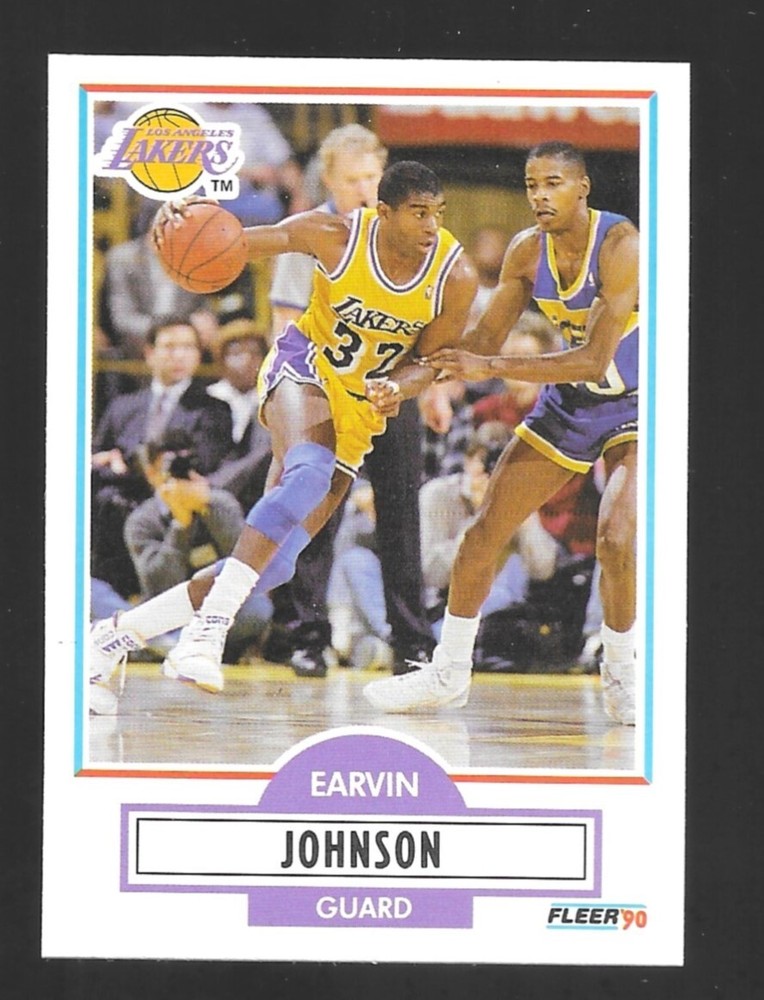 Earvin « Magic » Johnson, « Lakers », 1990-91 Fleer Basketball Card #93