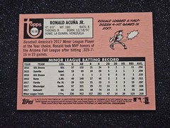 2018 Ronald Acuna Jr Topps Heritage Chrome Purple Refractor Rookie #THC-580 RC💜