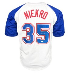 Phil Niekro Signed Atlanta White Throwback Baseball Jersey (JSA)