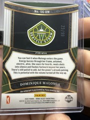 2025 Panini Prizm WNBA #SG-DM Dominique Malonga Signatures Red Prizms #/99