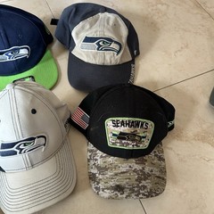 Seattle Seahawks Lot Of 6 New Era Sports Hat Cap Strap Back Adult One Size NFL