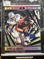 🔥2018 Panini Illusions Clear Shots Blue DeMarcus Lawrence #d To 25 SSP🔥