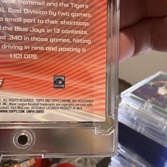 #RVA-19 Alan Trammell 2026 Topps Chrome Chrome Rivals Away Detroit Refractor⚾️🔥