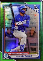 2024 Bowman Draft #BDC-47 Josue De Paula Chrome Green Refractor #/99