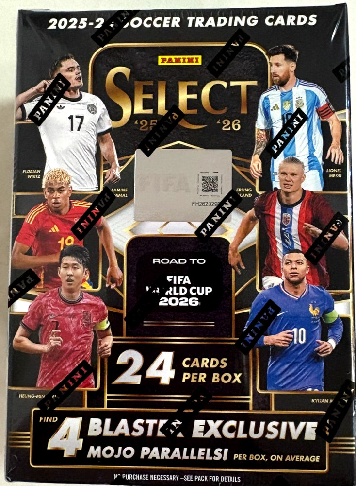 2025-26 PANINI SELECT ROAD TO FIFA WORLD CUP SOCCER BLASTER BOX