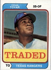 1974 Topps Traded #538T Cesar Tovar – EX