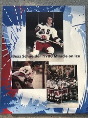 BUZZ SCHNEIDER USA OLYMPIC HOCKEY MIRACLE ON ICE AUTOGRAPHED 8X10 MUST SEE