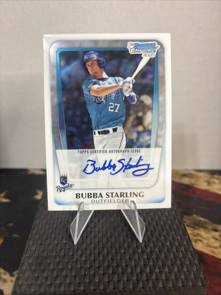 2011 Bowman Draft Chrome Prospects Bubba Starling #BCAP-BS Auto 0mm9