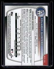 2025 Bowman Eduardo Quintero Chrome Prospects Reptilian Refractor