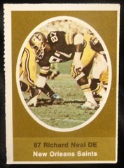1972 Sunoco Football Card – Saints Richard Neal – Southern alumni