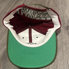 Rare American Needle Vintage Yankees NY Red Green 100% Wool Hat Clean