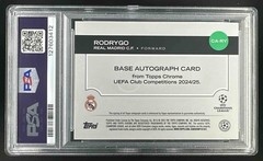 2024-25 Topps Chrome UCC Auto Red Refractor #CA-RY Rodrygo /5 PSA 10 POP 1