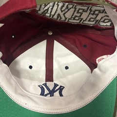 Rare American Needle Vintage Yankees NY Red Green 100% Wool Hat Clean
